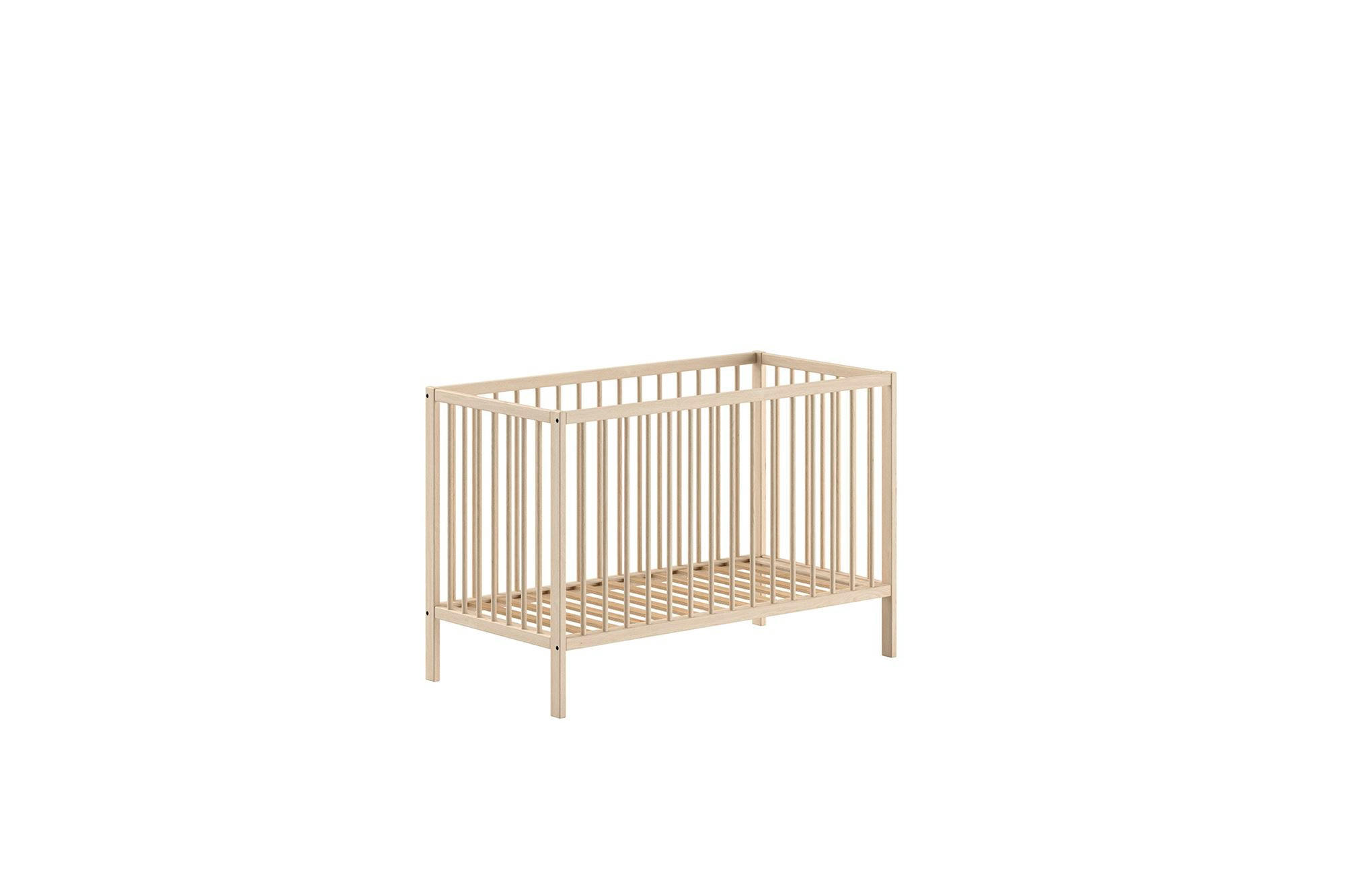 BABYBETT Kara-lynn 124x84x65 aus Massivholz in Buche Natur - Buchefarben, Holz (60/120cm) - 58aufmkessel
