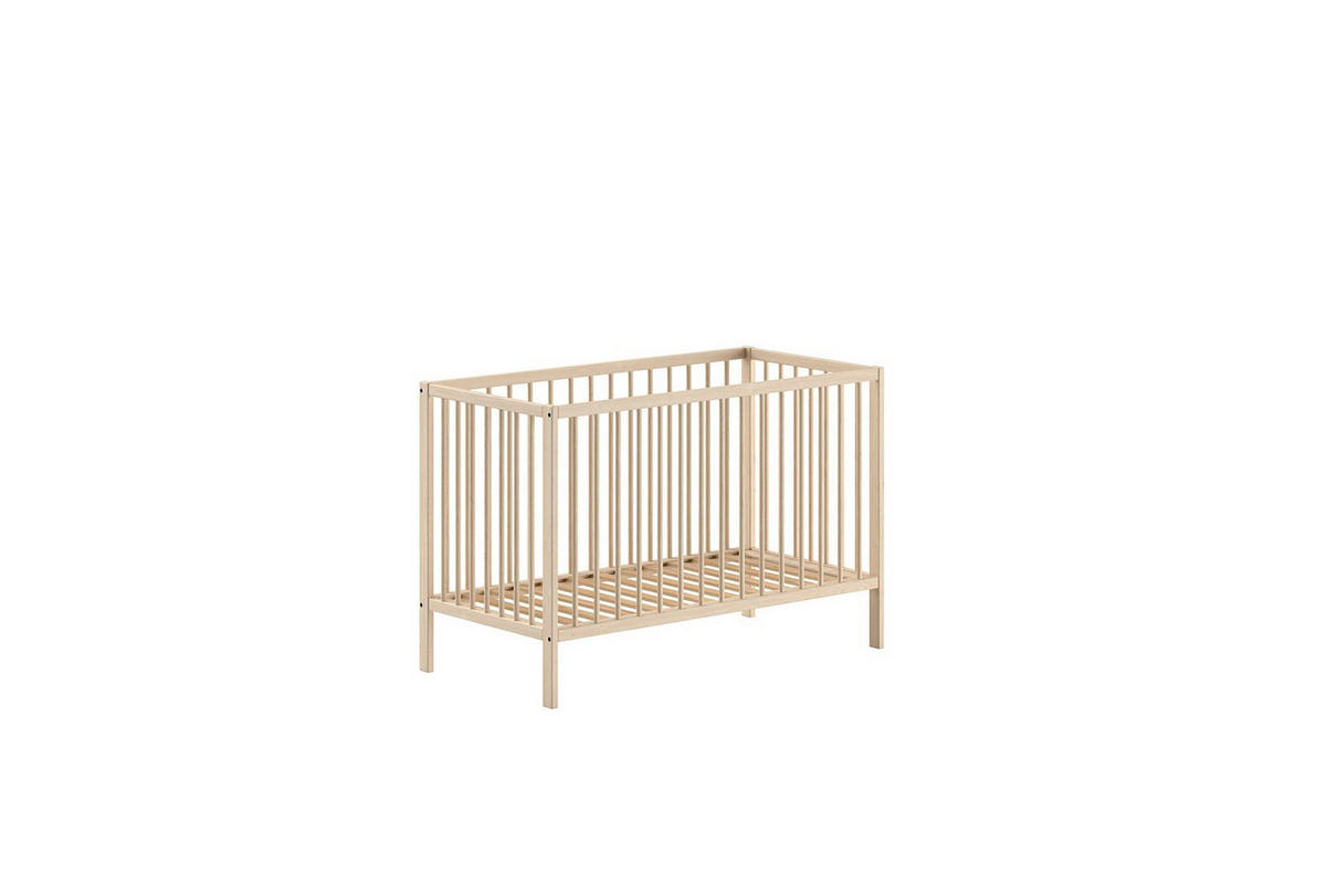 BABYBETT Kara-lynn 124x84x65 aus Massivholz in Buche Natur - Buchefarben, Holz (60/120cm) - 58aufmkessel