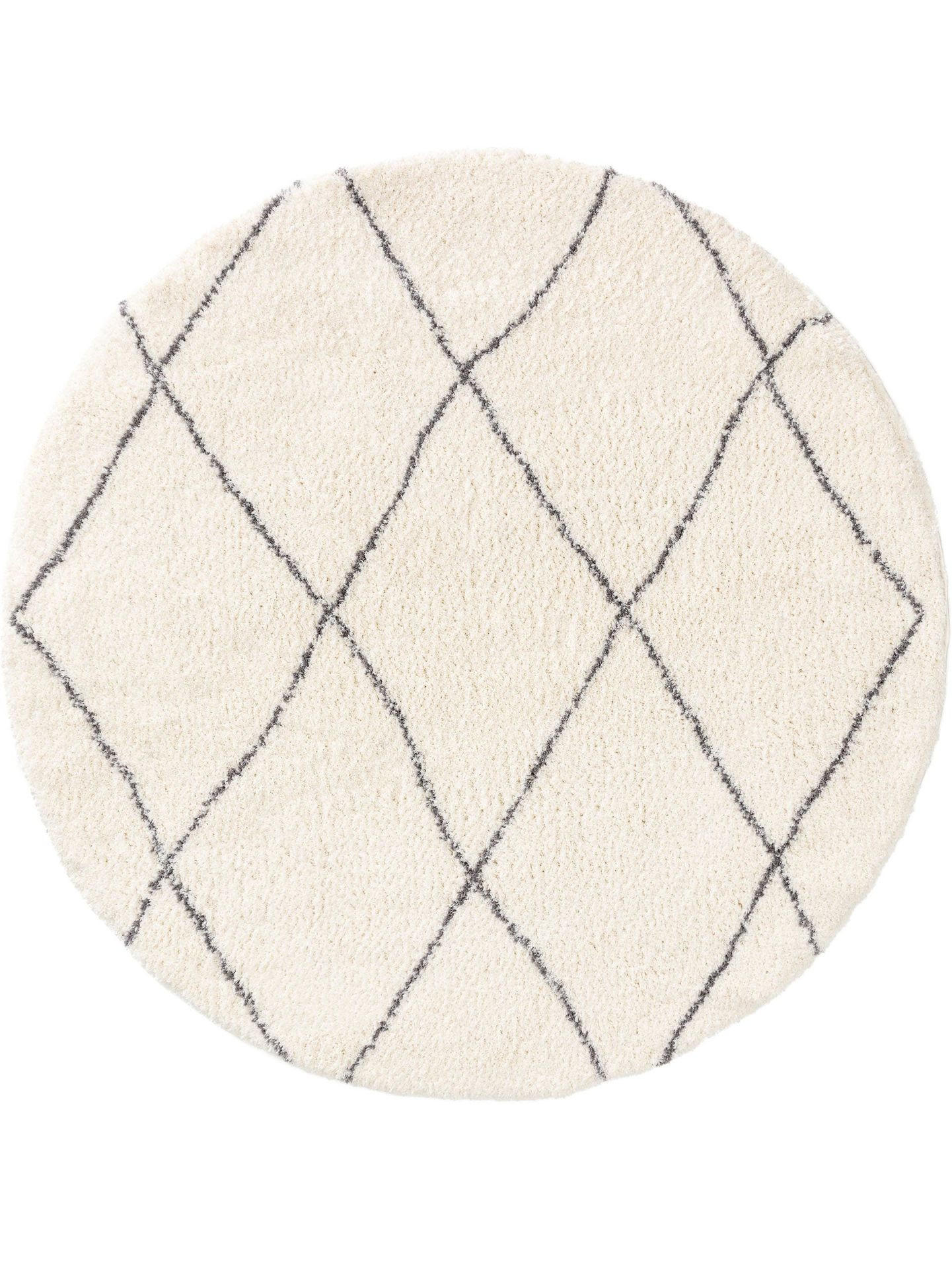 HOCHFLORTEPPICH rund Benno Cream ø 160 cm rund - Beige, Textil (160/1cm) - KUNSTLOFT