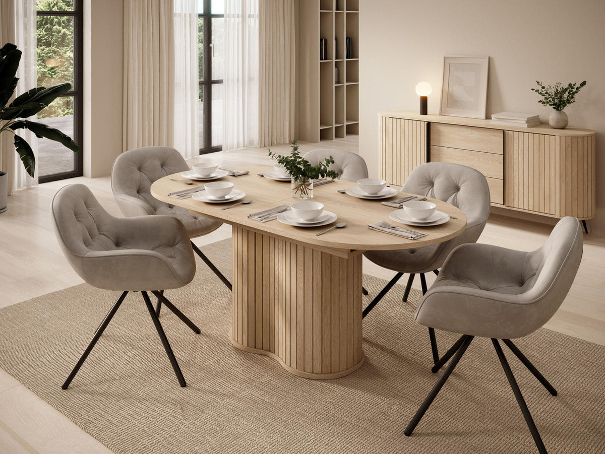 ESSTISCH modern KAMA Eiche cremona - Braun, Holzwerkstoff (52/180/76cm) - Compleo24