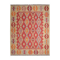 HANDWEBTEPPICH Gashgai Kelim Rot 171/133 cm Schurwolle - Rot, Textil (133/171cm) - Looma