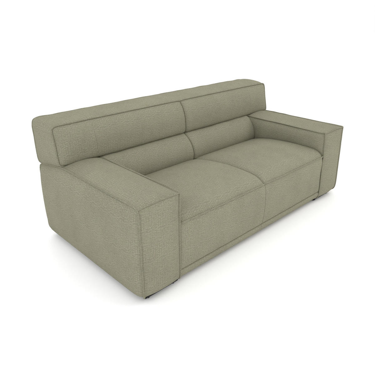 2,5-SITZER Umea Chenille Grün 194/106/78 cm - Jadegrün, Kunststoff/Textil (194/78/106cm) - foamnova