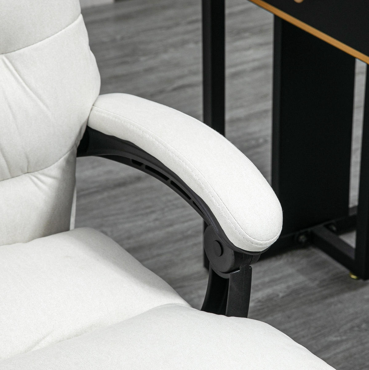 GAMINGSTUHL 65/72/109–117 cm, Massagefunktion, 135° neigbar, höhenverstellbar, cremeweiß - Creme, Kunststoff (72/117/65cm) - Redom