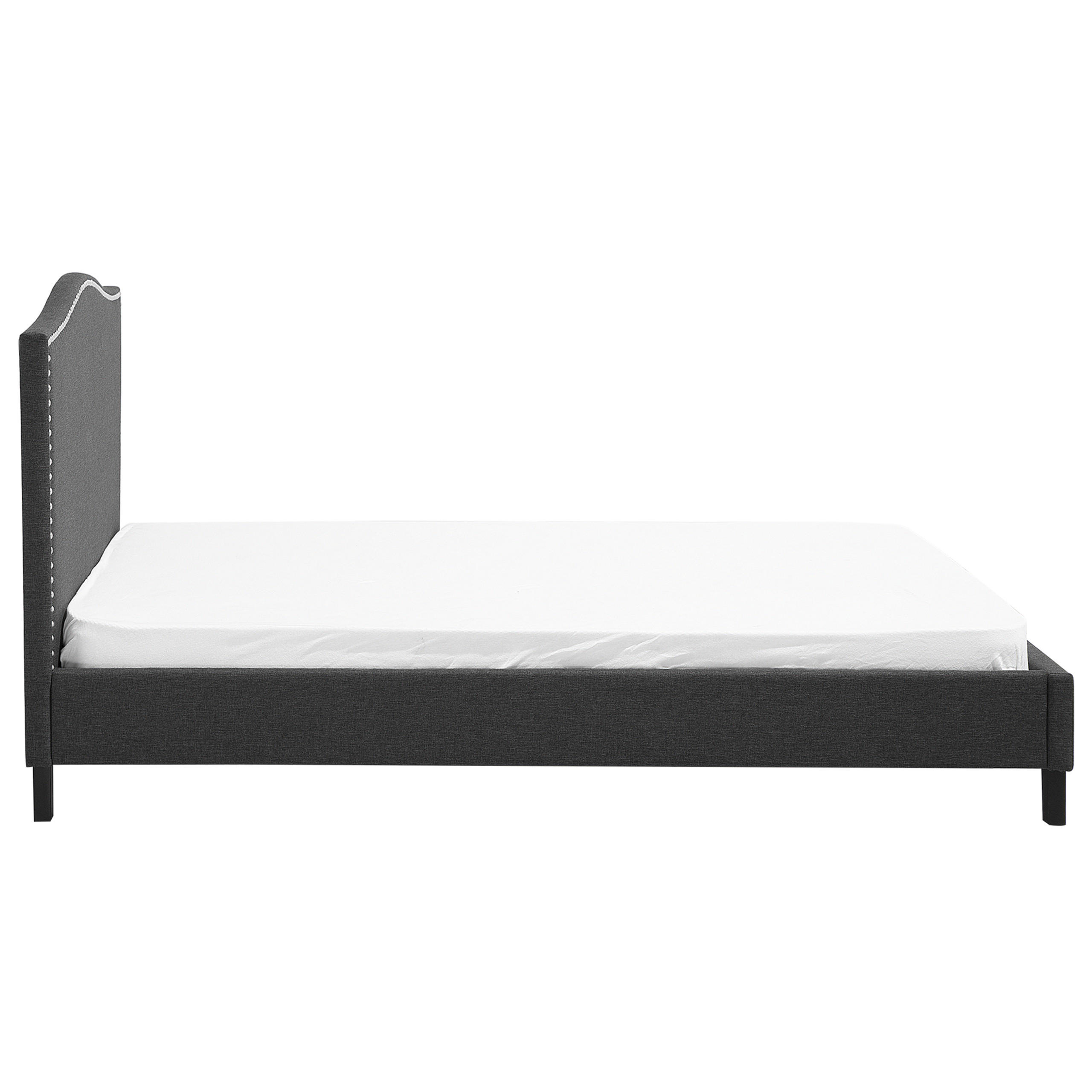 Beliani Polsterbett Dunkelgrau 180x200 cm