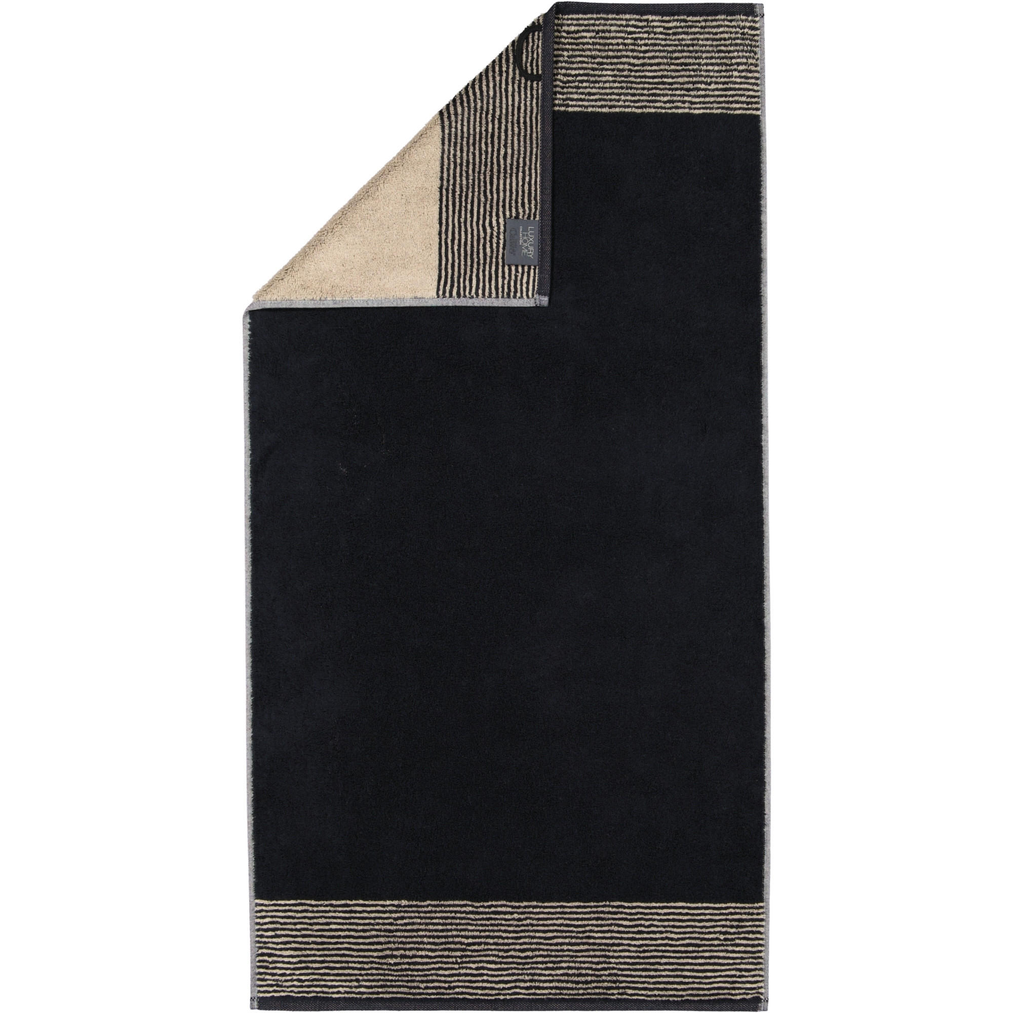 HANDTÜCHER LUXURY HOME TWO-TONE 590 SCHWARZ - 93 - Schwarz, Textil (50/100cm) - Cawoe