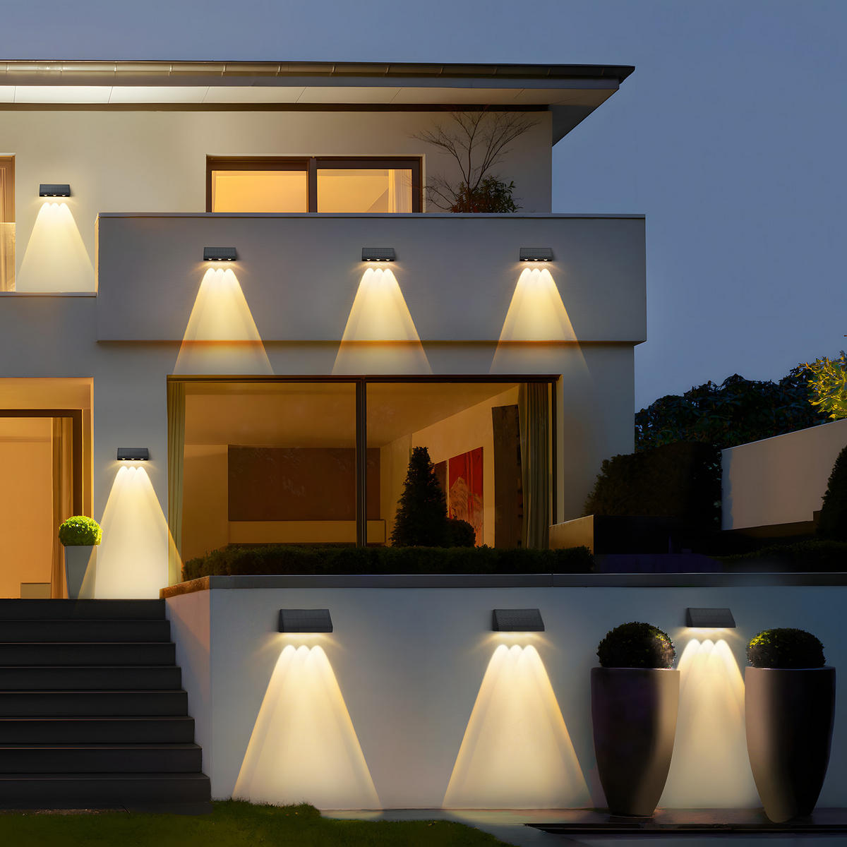 WANDLEUCHTE XYPH 5.7/5/14 cm （4er-set） - Schwarz, Metall (5.7/5/14cm) - ZMH