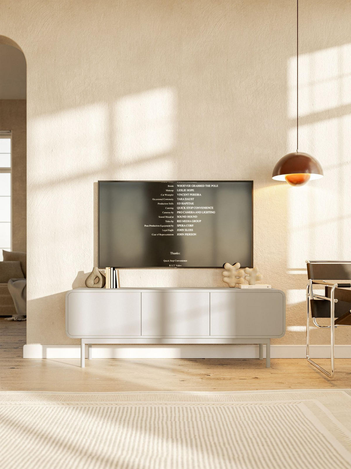 TV-LOWBOARD Oro Greige mit 3 Schubladen 154 cm - Taupe, Holz/Holzwerkstoff (154/53.4/40cm) - Selsey