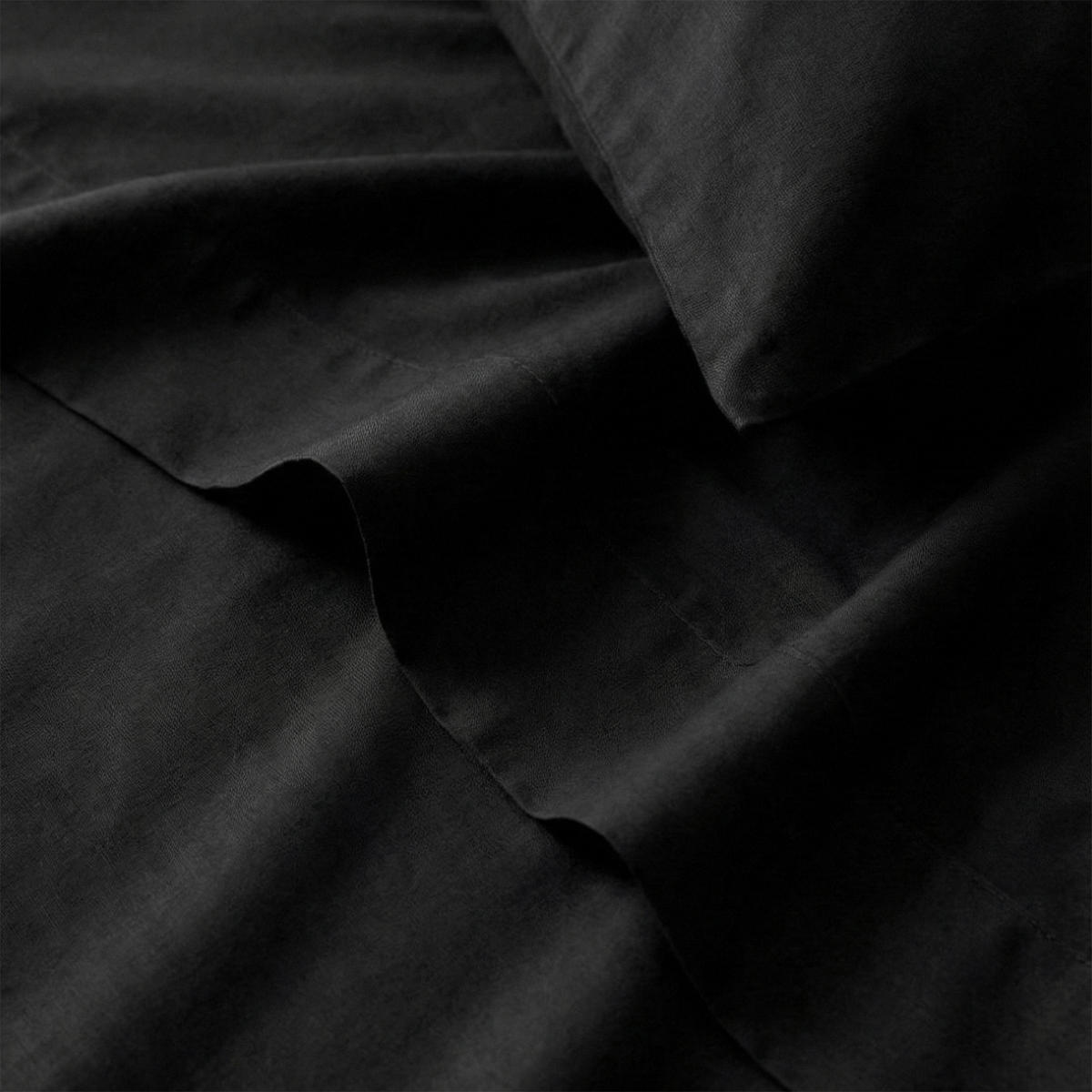 OBERBETTLAKEN basic 160x270 cm schwarz - Schwarz, Textil (160/270cm) - Happy Friday
