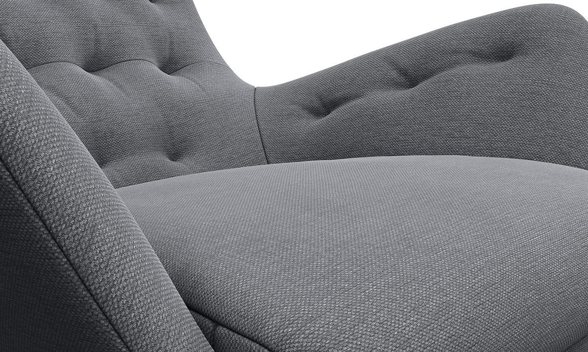 SESSEL - Webstoff - Eichefarben/Grau, Eichenholz/Holz (85/101/93cm) - home24