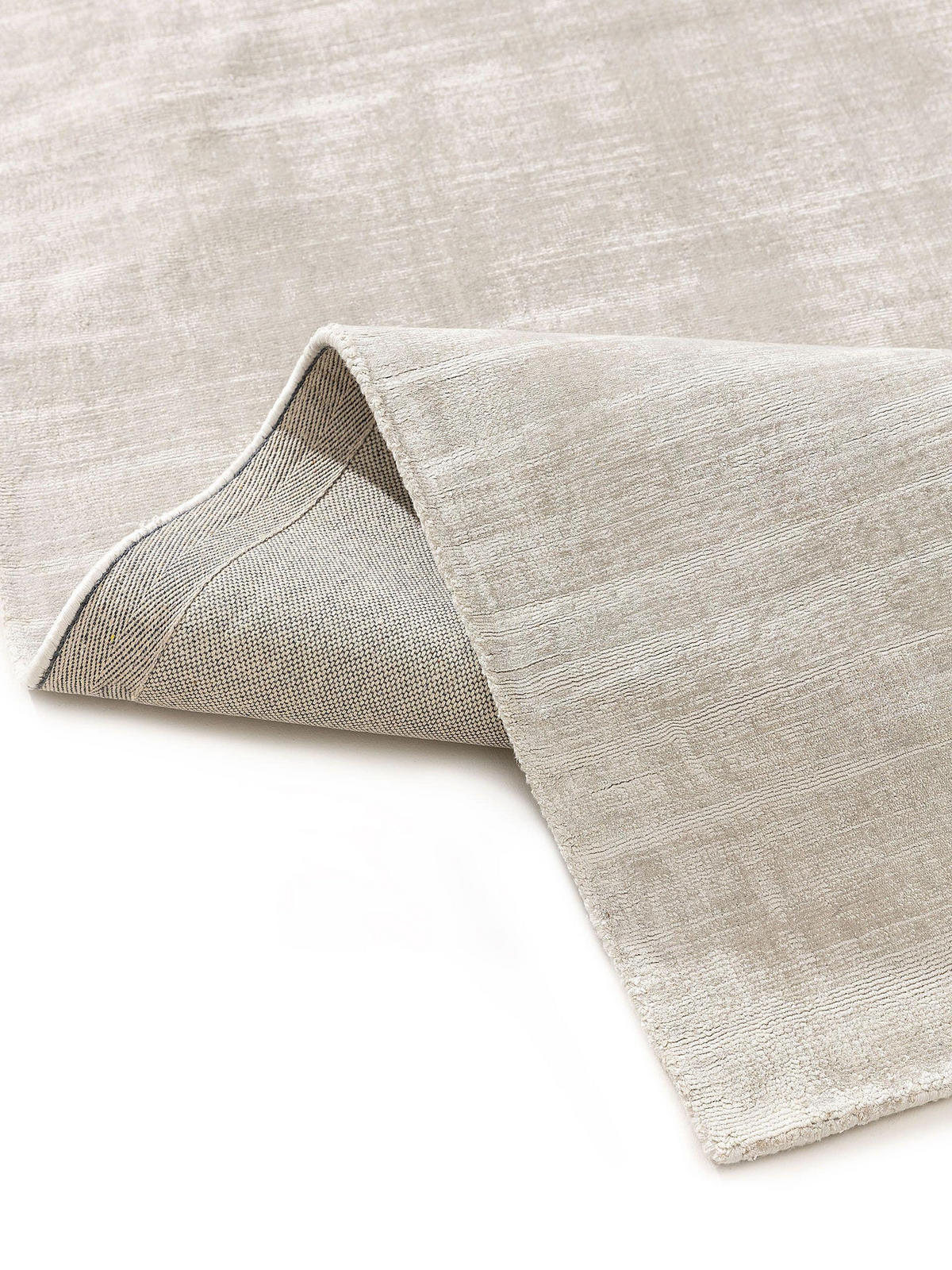 VISKOSETEPPICH Nova Hellgrau 250x350 cm - Hellgrau, Textil (250/350cm) - benuta Pure