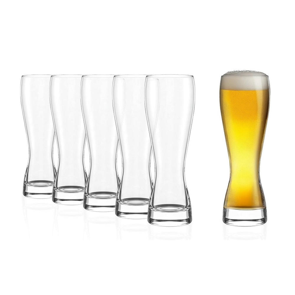 WEIZENBIERGLAS 0,3 Liter 6er Set - Transparent, Glas (0.395L) - Stölzle