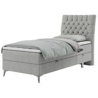 BOXBETT MILEN 90/200 Hellgrau Struktur - H3 - Rechts Seite - Hellgrau, Holz/Textil (90/200cm) - MKS