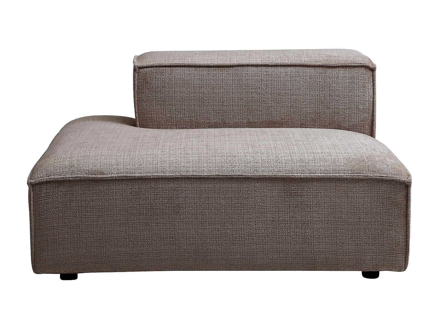 RECAMIERE ohne Schlaffunktion - 1 Person - stoff - taupe Ruzolo - Taupe, Textil (120/67/105cm) - Vente-Unique
