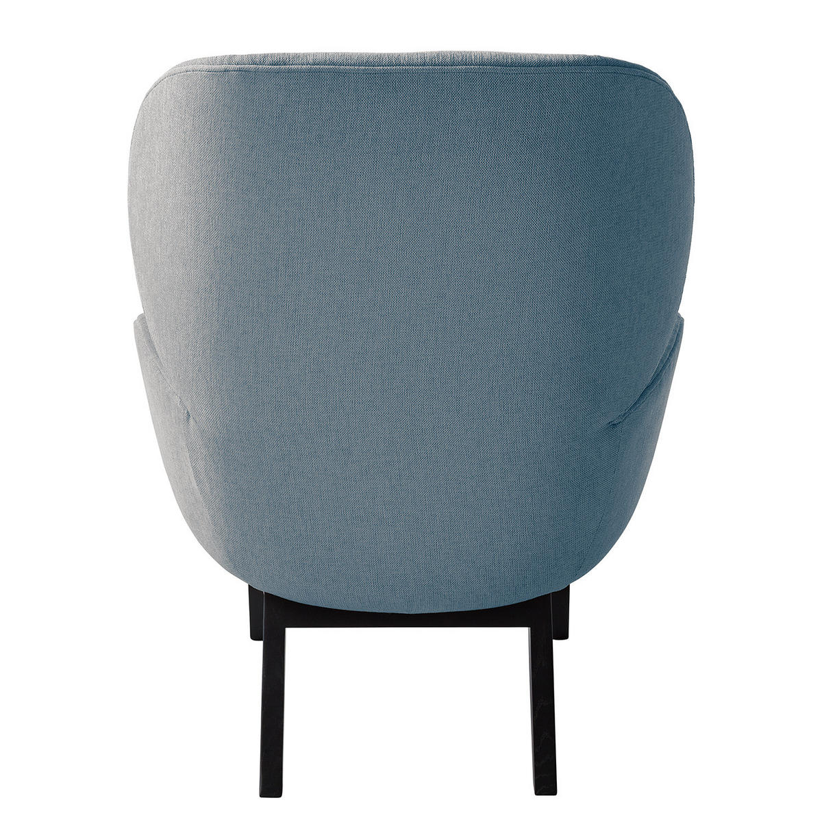 SESSEL - Blau/Schwarz, Eichenholz/Textil (82/102/90cm) - home24