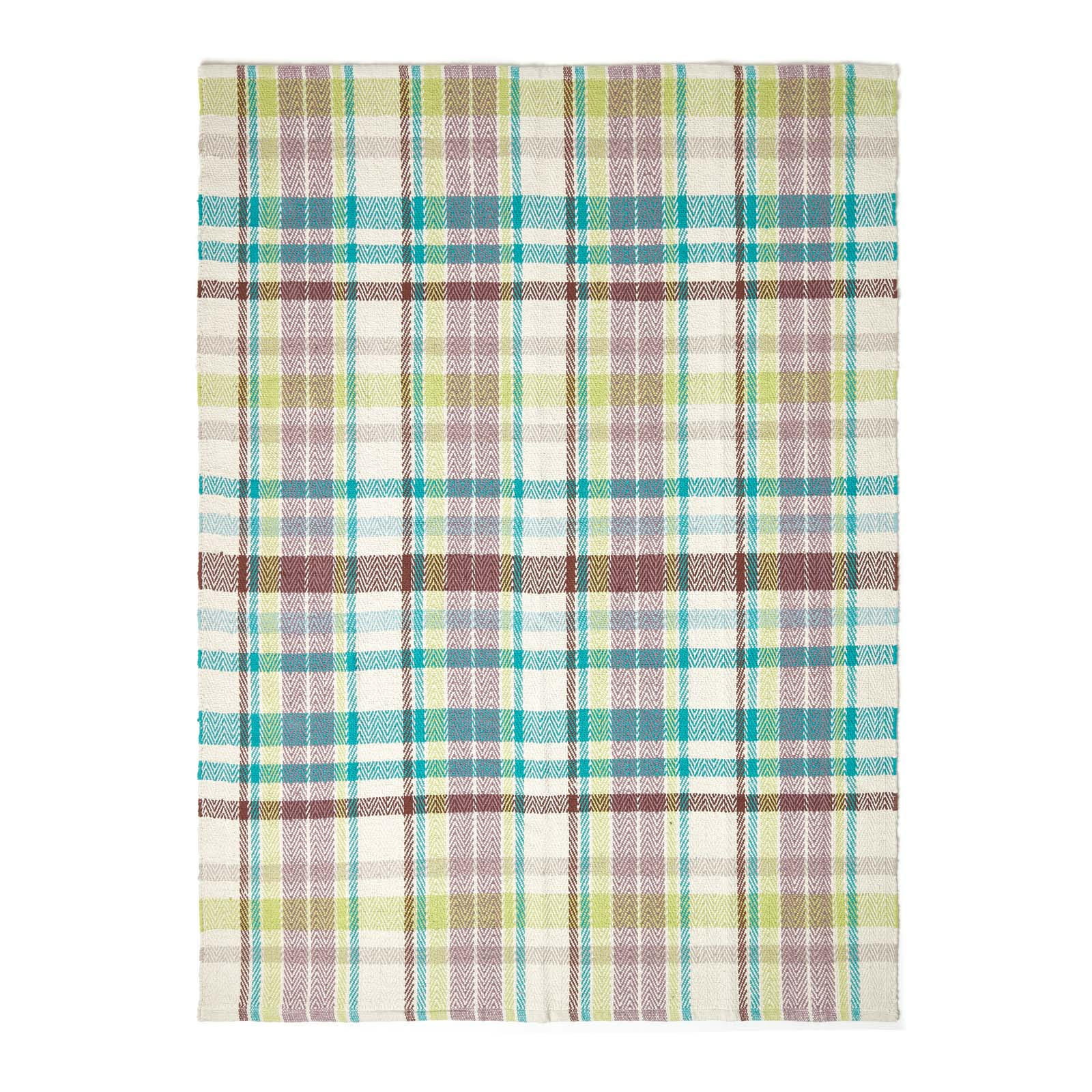 HANDWEBTEPPICH Wilson, Baumwolle kariert 150/240 cm - Multicolor, Textil (150/240cm) - Homescapes