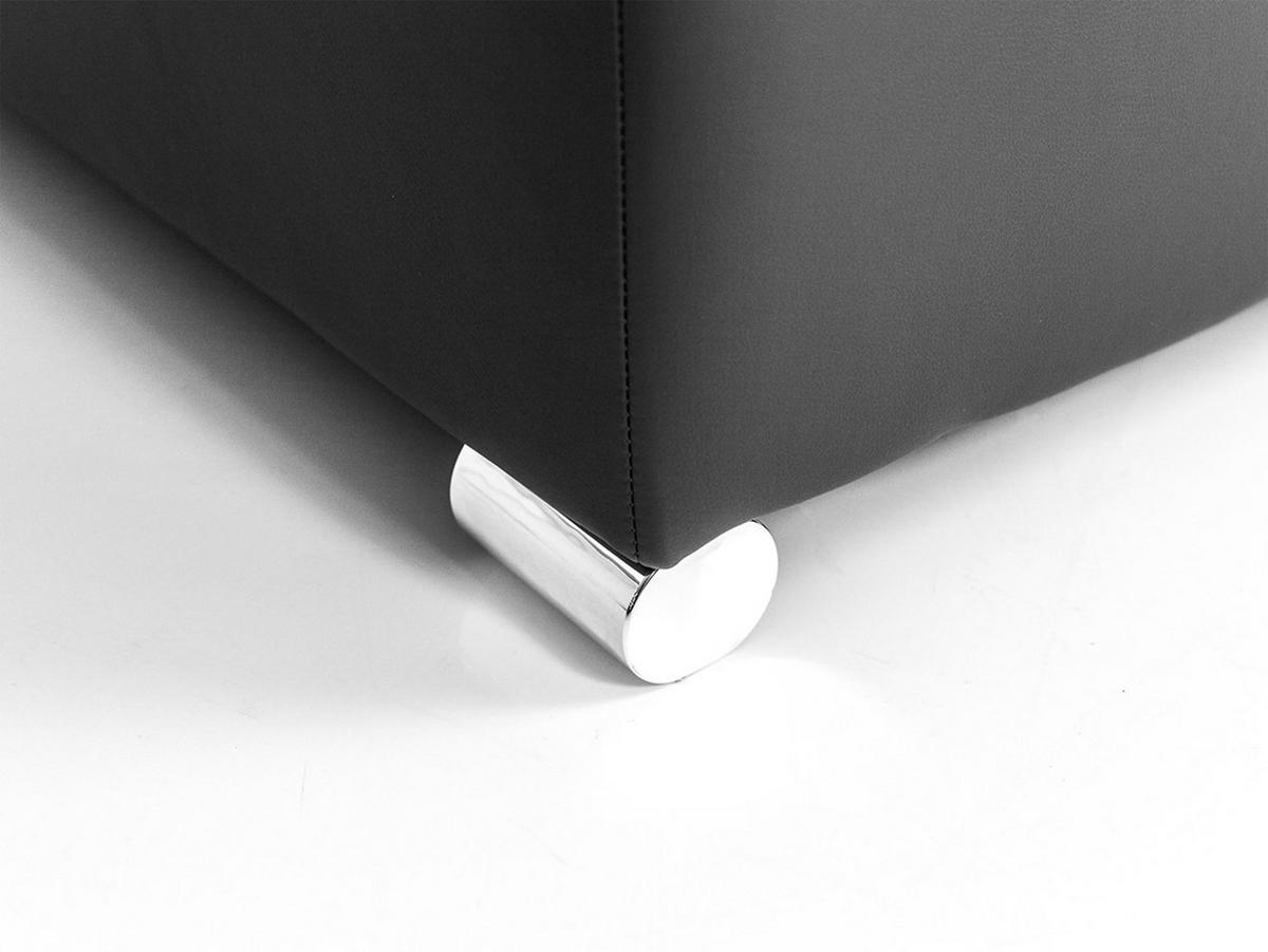 POLSTERHOCKER Niko Klein - Silberfarben/Hellgrau, Holz/Textil (70/41/68cm) - MIRJAN24