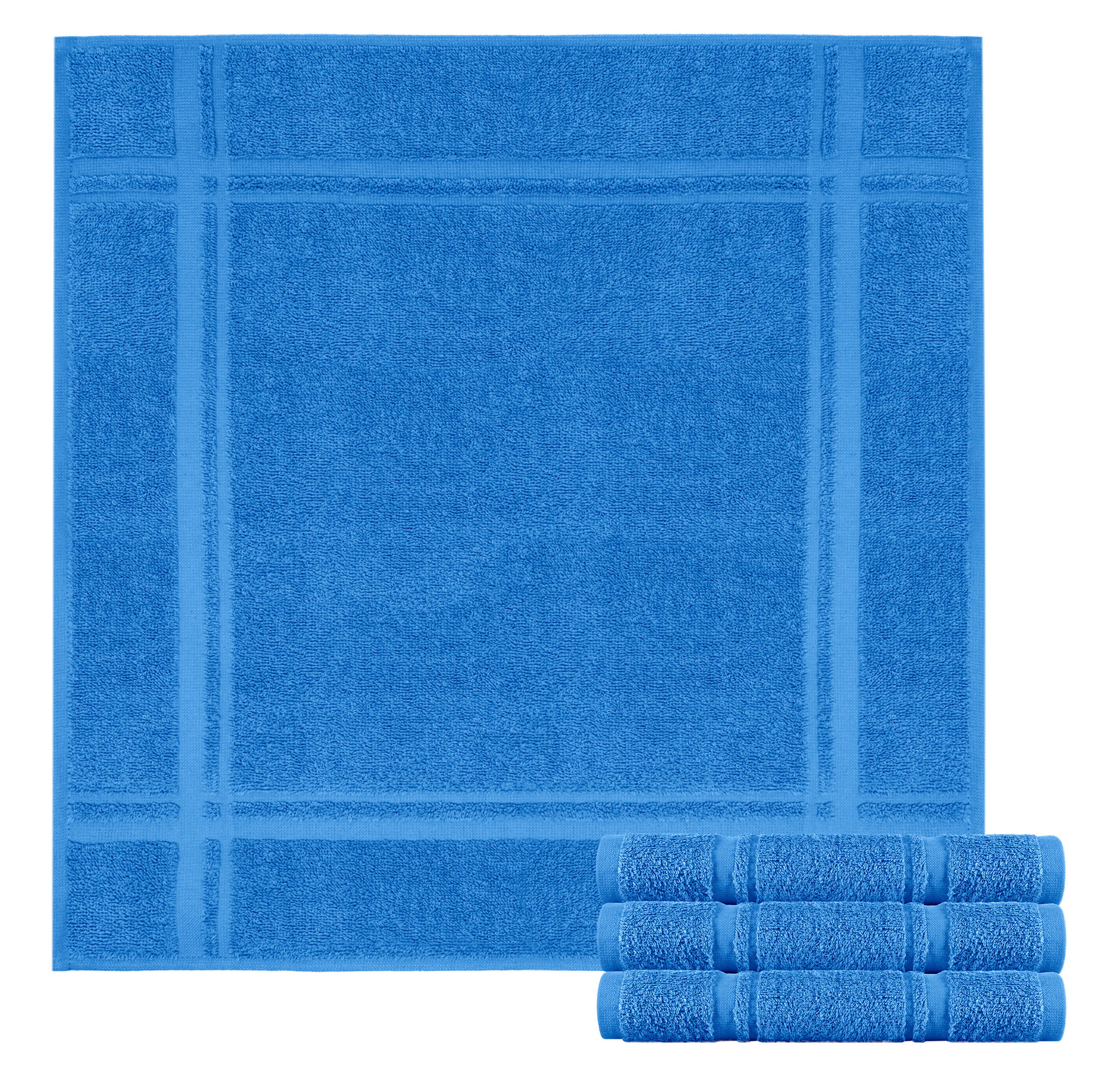 FROTTEE Küchenhandtücher 50x50 cm, 4er Set, Capri Blau - Pastellblau, Textil (50/50cm) - Lashuma