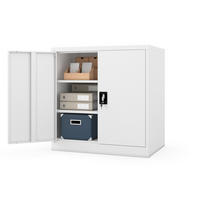 METALLSCHRANK mit Schloss für Büro und Werkstatt BEATA D600 - Weiß, Metall (93/90/60cm) - Jan Nowak