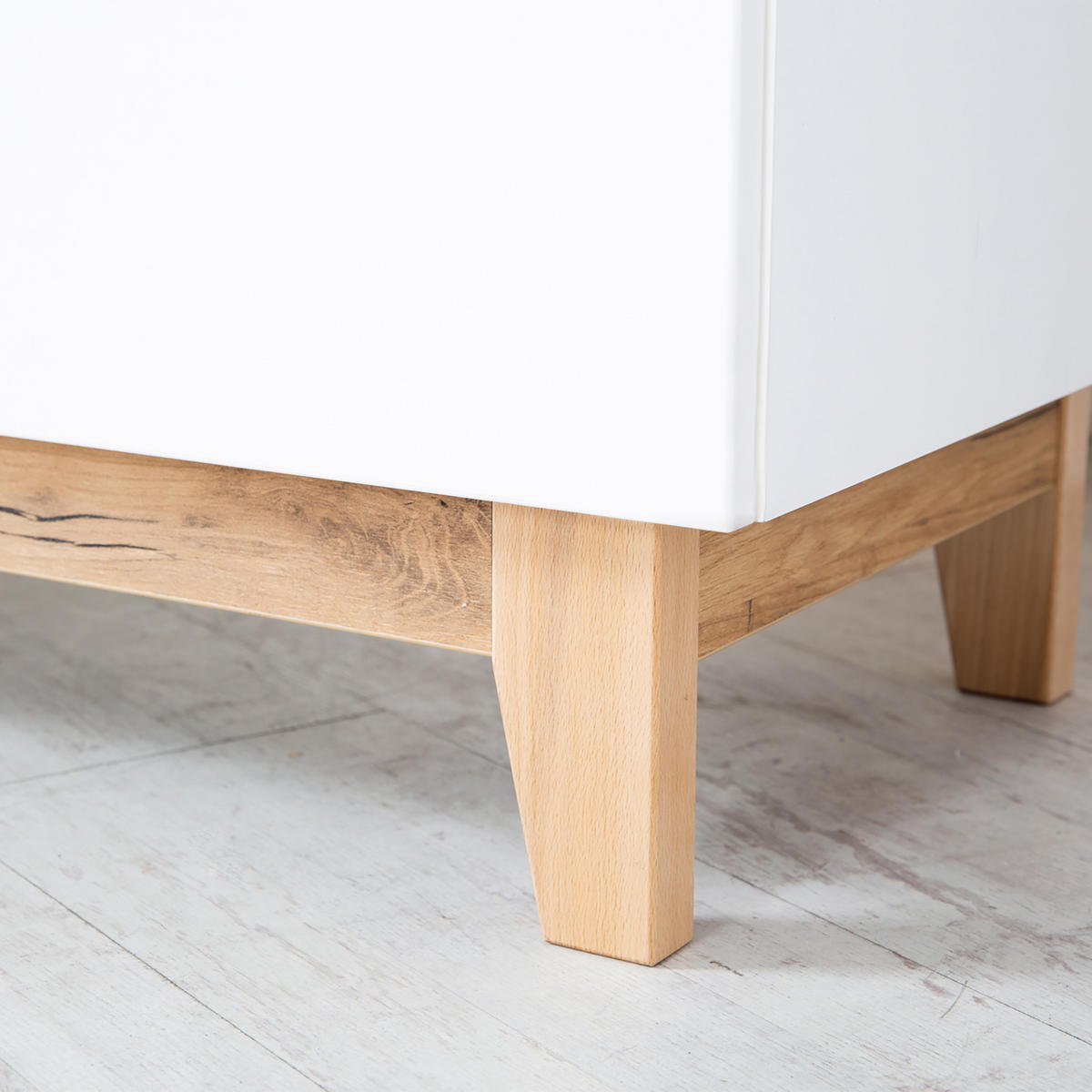 WICKELKOMMODE Finn - Hellbraun/Weiß, Holz/Holzwerkstoff (117.5/104/78cm) - Roba