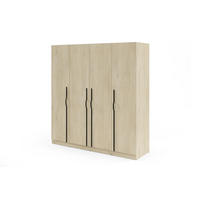 DREHTÜRENSCHRANK BRISSO BR1 200/210/60,5 cm in Eiche Ceremona mit Metallgriffen und Schubladen - Eichefarben, Holzwerkstoff/Metall (200/210/61cm) - Deine Möbel 24