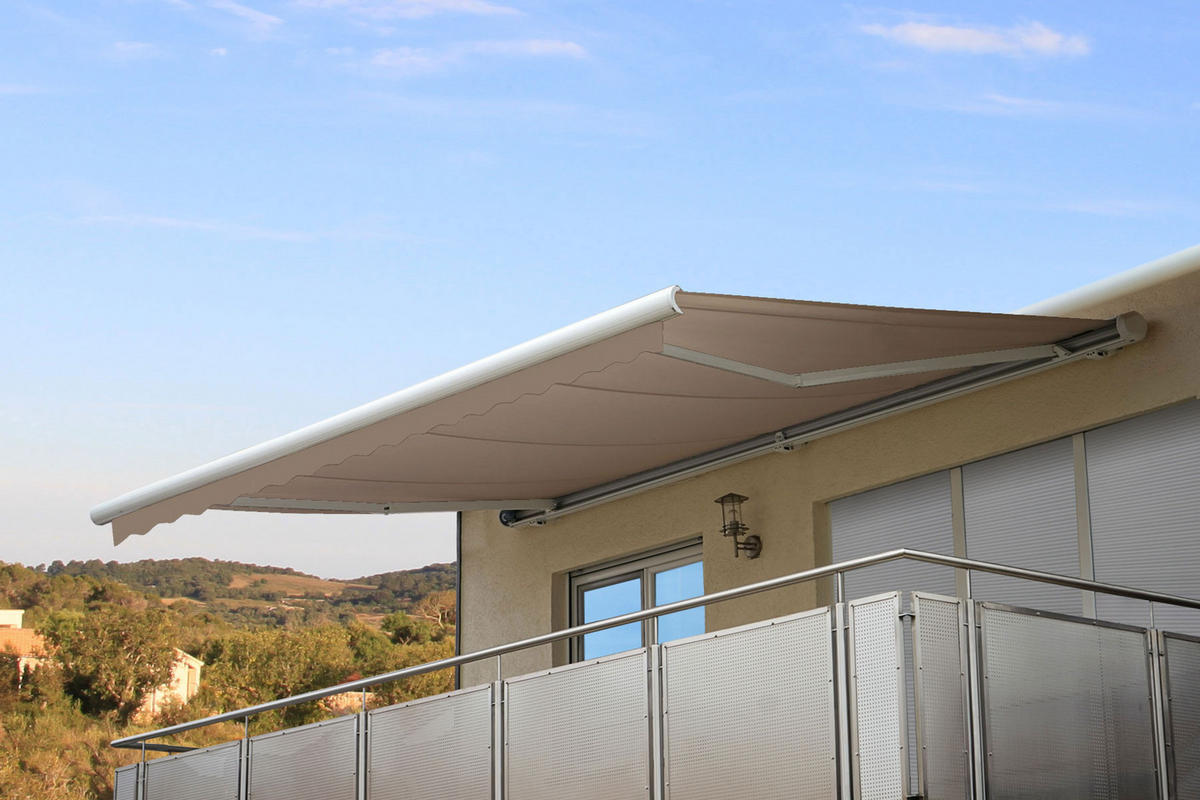 KASSETTEN-MARKISE MIT VOLANT Beige - Beige, Textil (400/23/300cm) - MCW