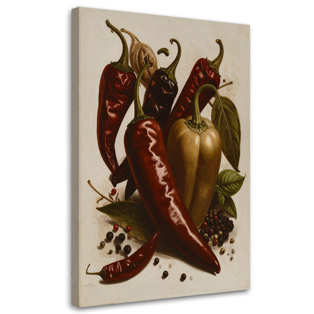 LEINWANDBILD Essen & Trinken 80x120cm - Beige, Textil (80/120cm) - Feeby