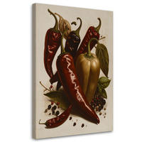 LEINWANDBILD Essen & Trinken 80x120cm - Beige, Textil (80/120cm) - Feeby