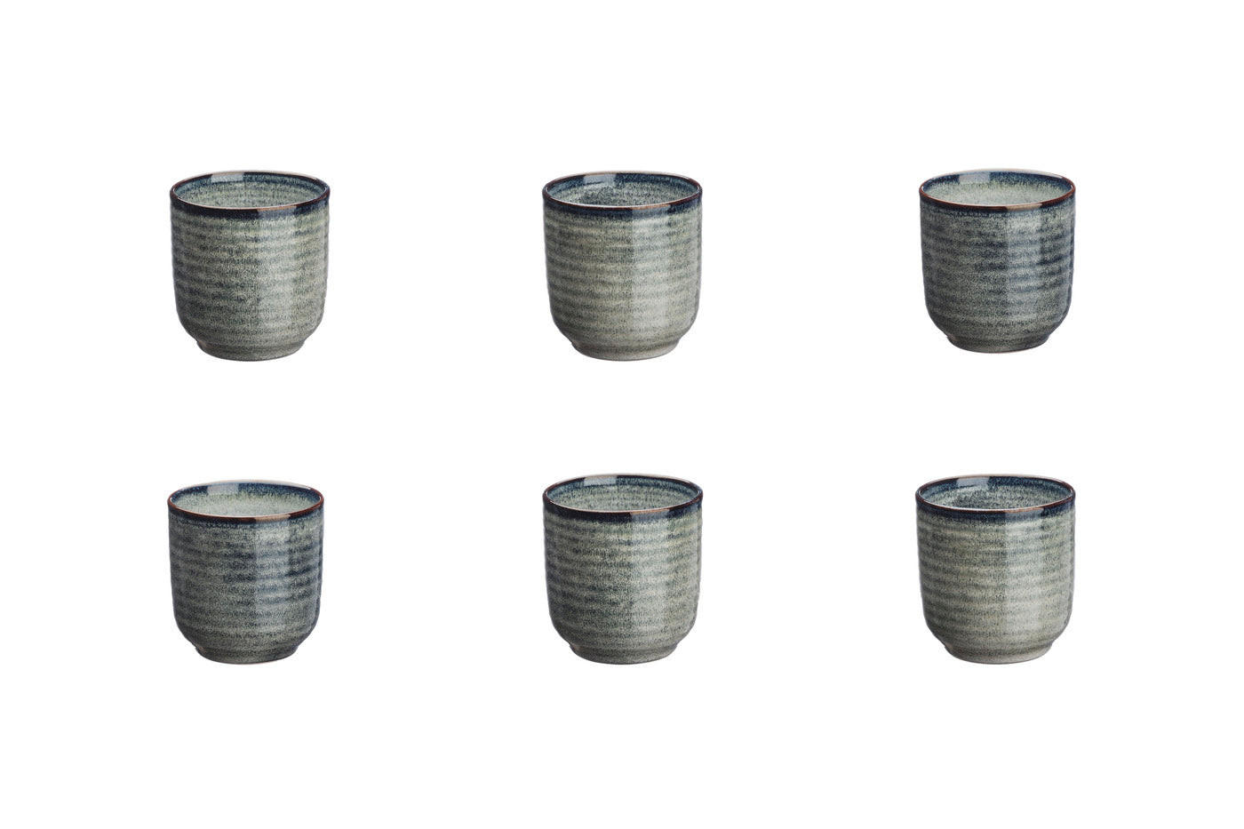 BECHER Zen 200ml - 6er-Set - Naturfarben - Grau, Keramik (0.2L) - Björn