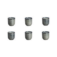 BECHER Zen 200ml - 6er-Set - Naturfarben - Grau, Keramik (0.2L) - Björn