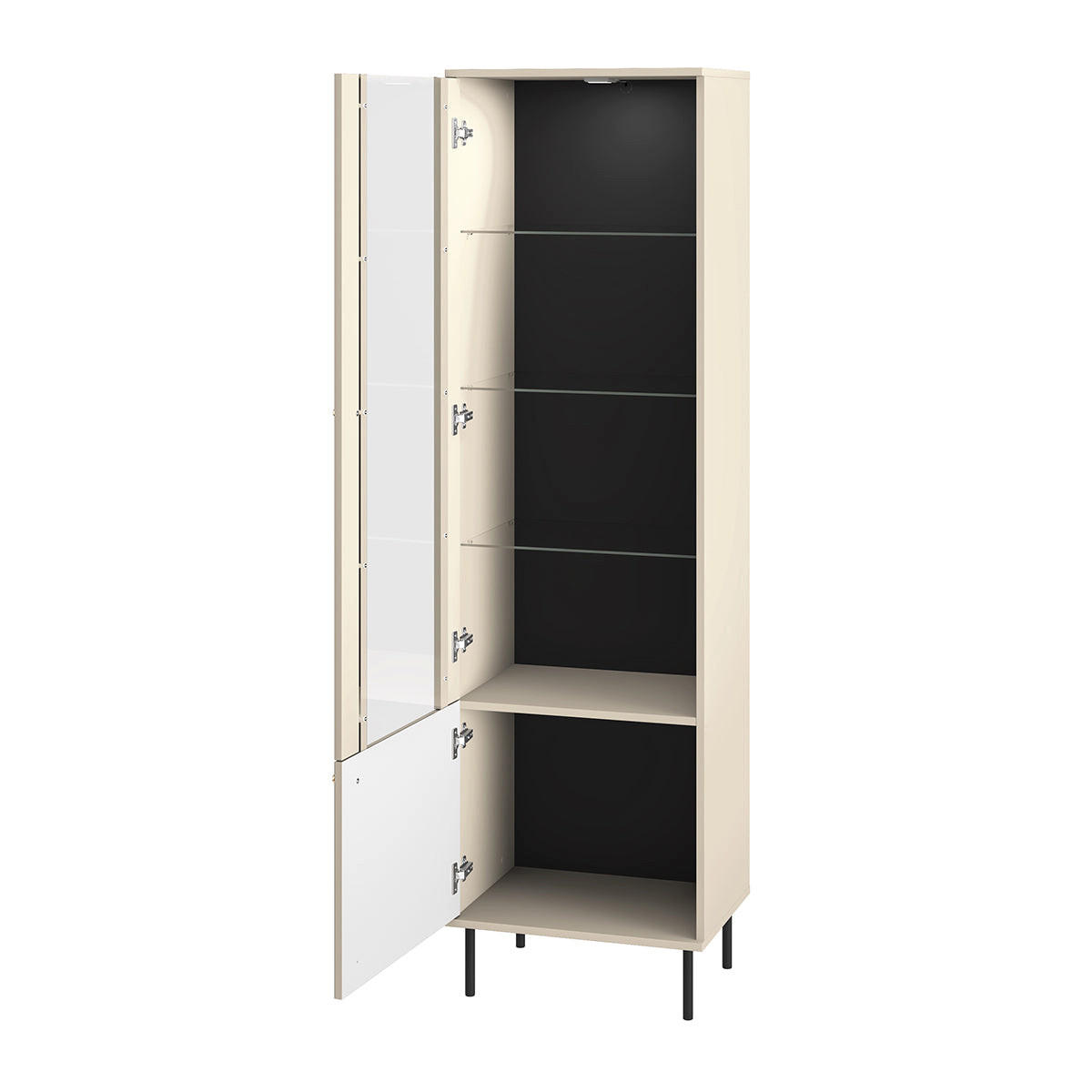 VITRINE Nova Beige - Beige, Holzwerkstoff (55/190/40cm) - Petits-meubles