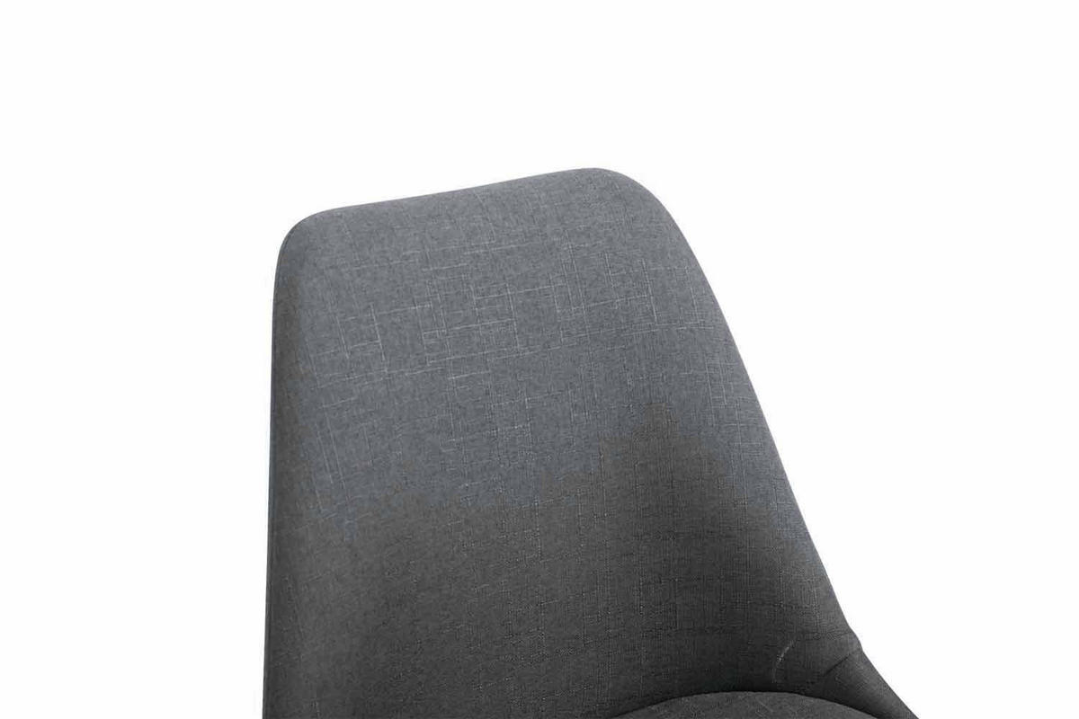 STUHL Stoff dunkelgrau - Dunkelgrau/Grau, Holz/Textil (48/84/56cm) - CLP