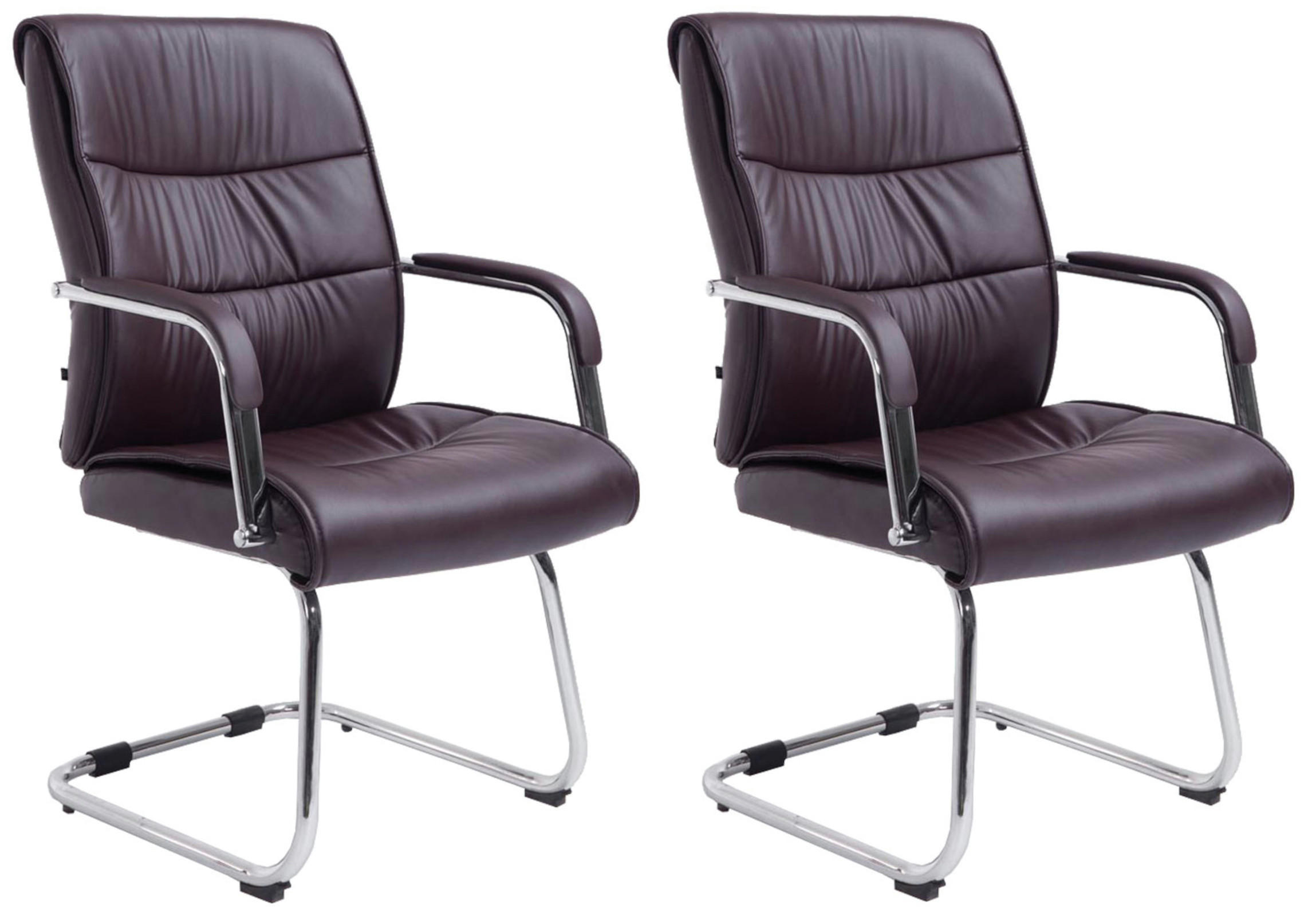 SCHWINGSTUHL 2er Set Lederlook Braun - Braun, Textil/Metall (58/100/66cm) - CLP