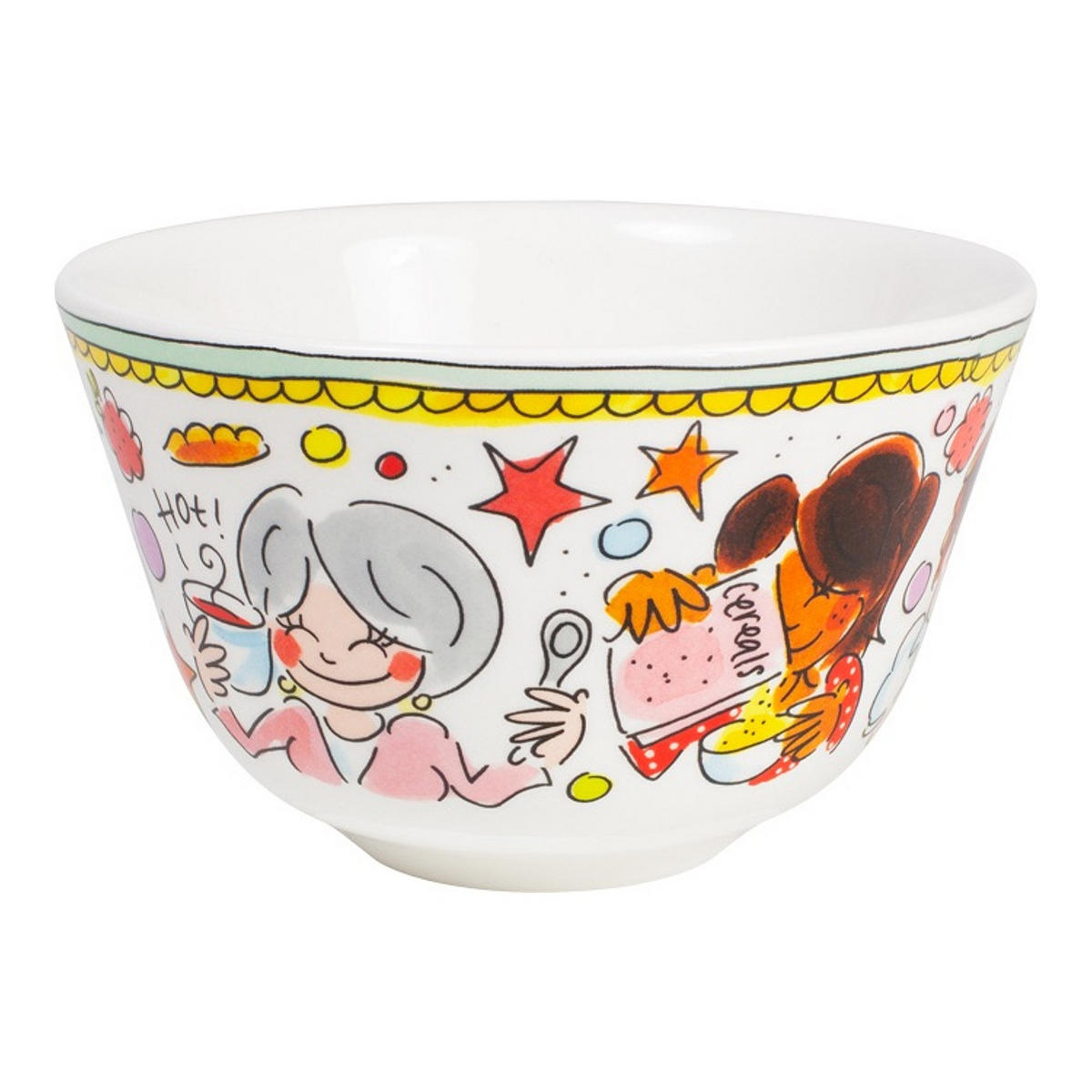 SCHALE Mint Rand in Bunt - 14cm - Multicolor, Keramik (14.3/9/14.3cm) - Blond Amsterdam