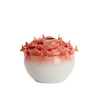 VASE Fisch Rot Ø41,5/32 cm - Rot, Keramik (32cm) - Light & Living