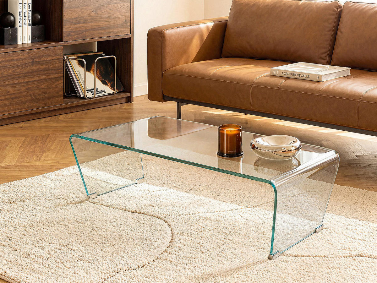 COUCHTISCH - 120 x 60 - glas - transparent Suzana - Transparent, Glas (60/120/40cm) - Vente-Unique