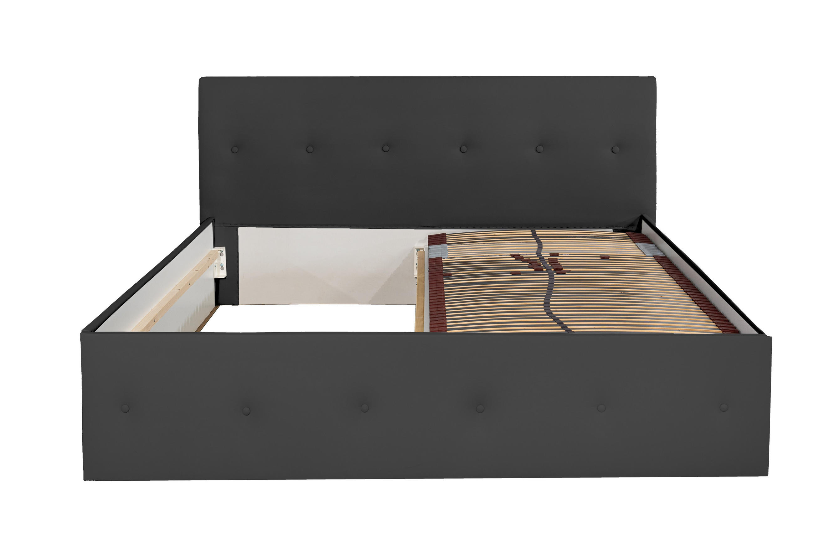 POLSTERBETT Atalanta Schwarz 120 x 200 x 40 cm Ohne Matratze und Lattenrost - Schwarz, Holz (120/200cm) - Halmon Schlafkomfort Betten 