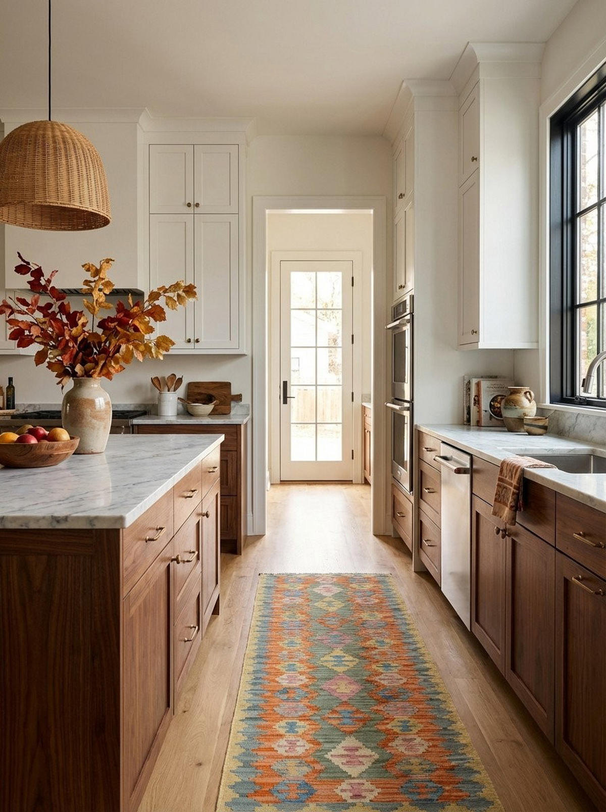 HANDWEBTEPPICH Kelim Gashgai Grün 248/61 cm Schurwolle - Grün, Textil (61/248cm) - Looma