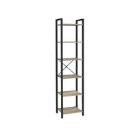 BÜCHERREGAL ABIDJAN - Schwarz, Holzwerkstoff (40/187.5/30cm) - Hansiro