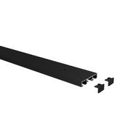 GARDINENSCHIENE / OBJEKTSCHIENE Primax 280 cm (geteilt in 2 x 140 cm), 2-läufig Schwarz - Schwarz, Metall (4.3/0.9/280cm) - INTERDECO