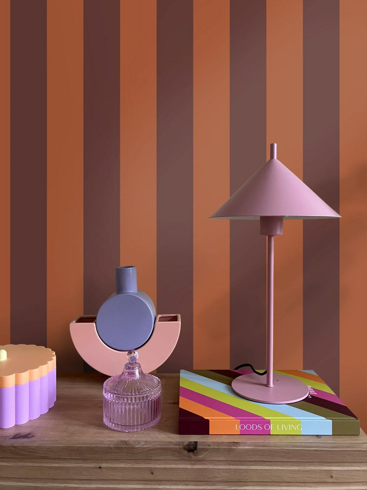 TAPETE Streifenmuster 50 x 900 cm - Terracotta, Papier (50/900cm) - ESTAhome