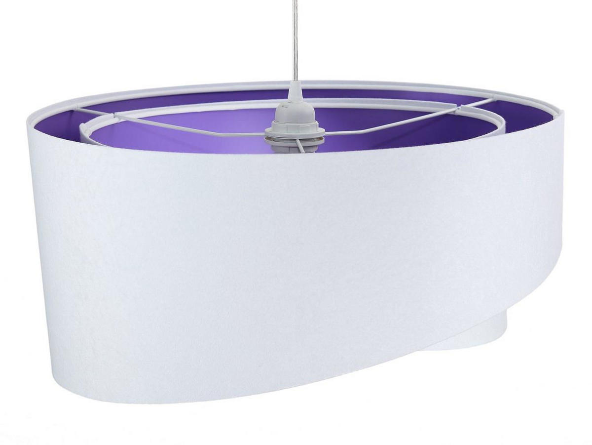 HÄNGELEUCHTE Lila 50/23 cm - Lila/Weiß, Kunststoff (50/1.3/23cm) - ONZENO