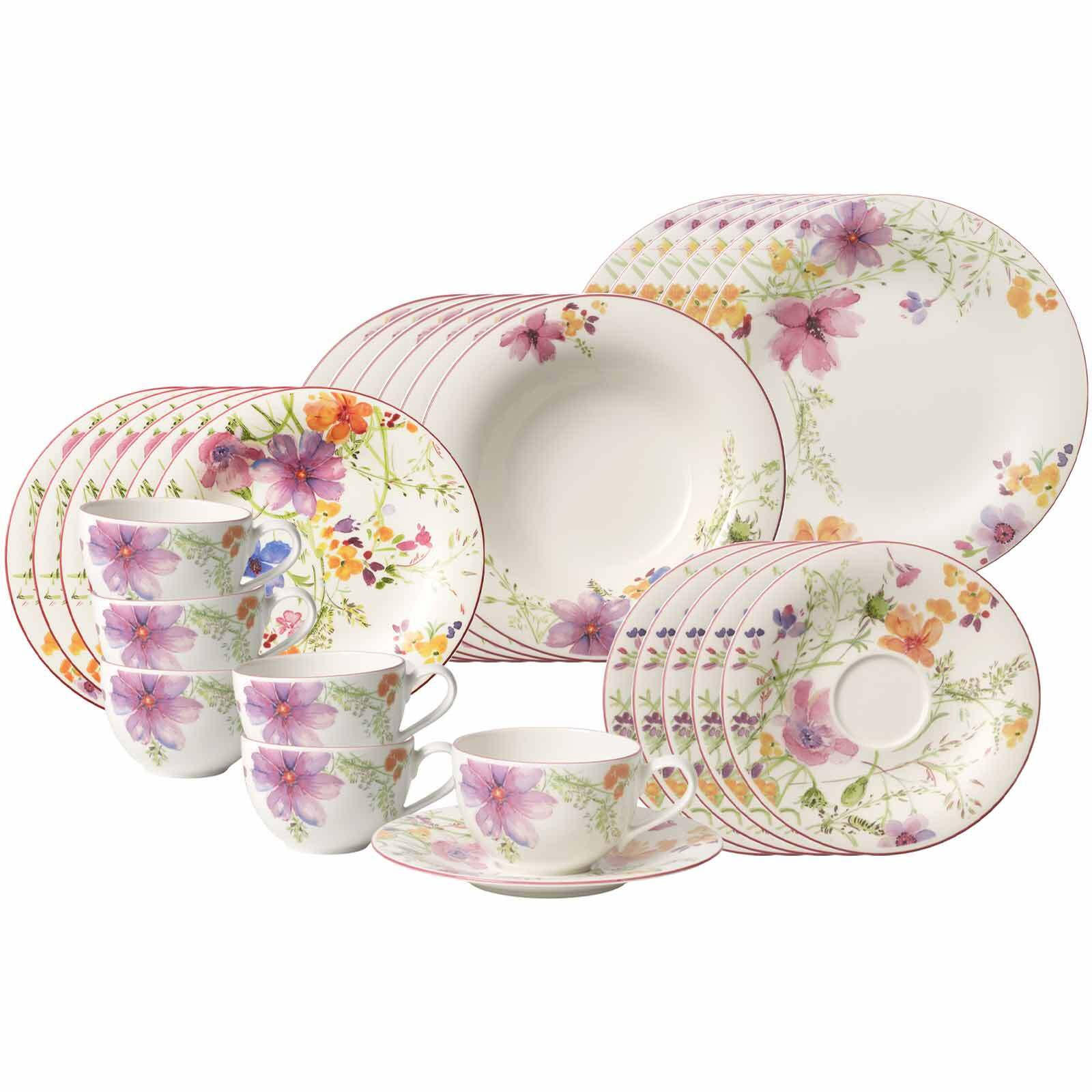 KOMBISERVICE Mariefleur Basic bunt 30er Set - Multicolor, Keramik (1/1/1cm) - Villeroy & Boch