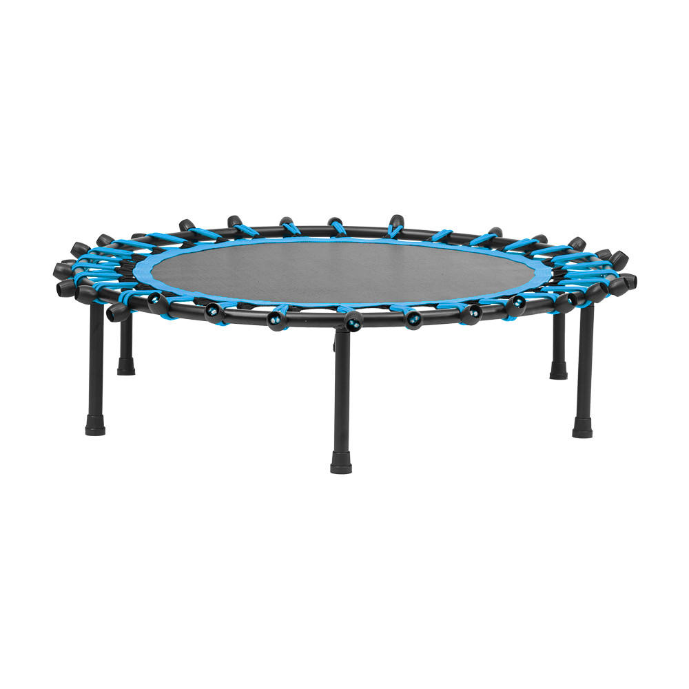 40-ZOLL-RUNDTRAMPOLIN mit Gummiseilen aus Stahl, Oxford-Gewebe, Gummiseile in Schwarz Blau Langlebig und sicher Stabil und leise 25 x 101 x 101cm - Blau, Metall (101/101cm) - Livingandhome