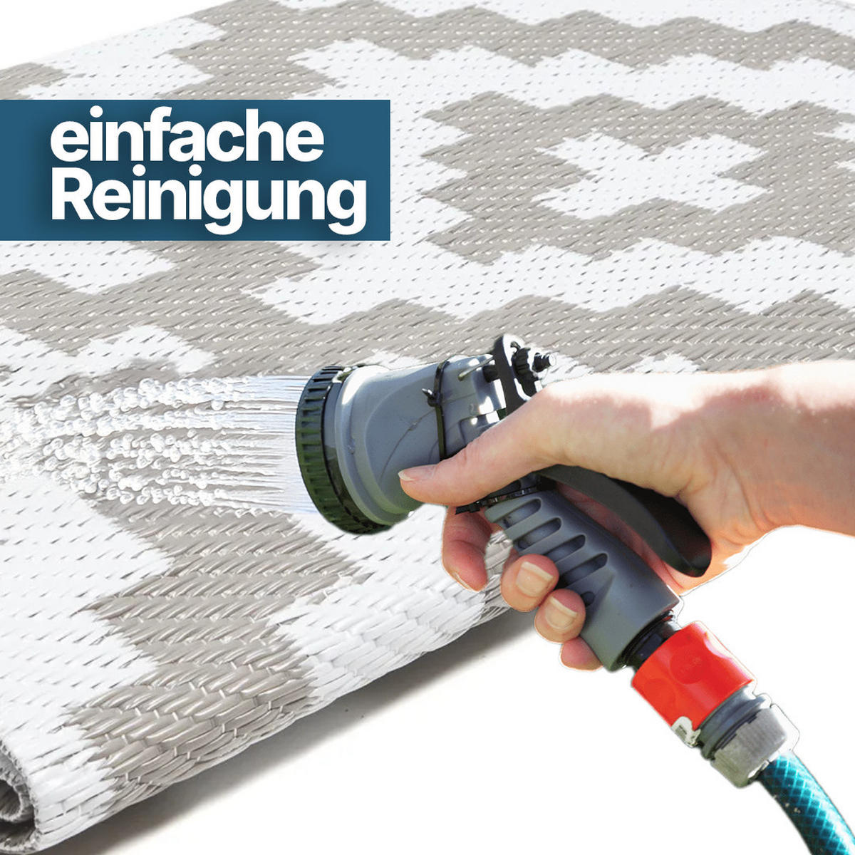 TEPPICH IBIZA Grau 180/270 cm - Grau, Kunststoff (180/270cm) - Tapiso