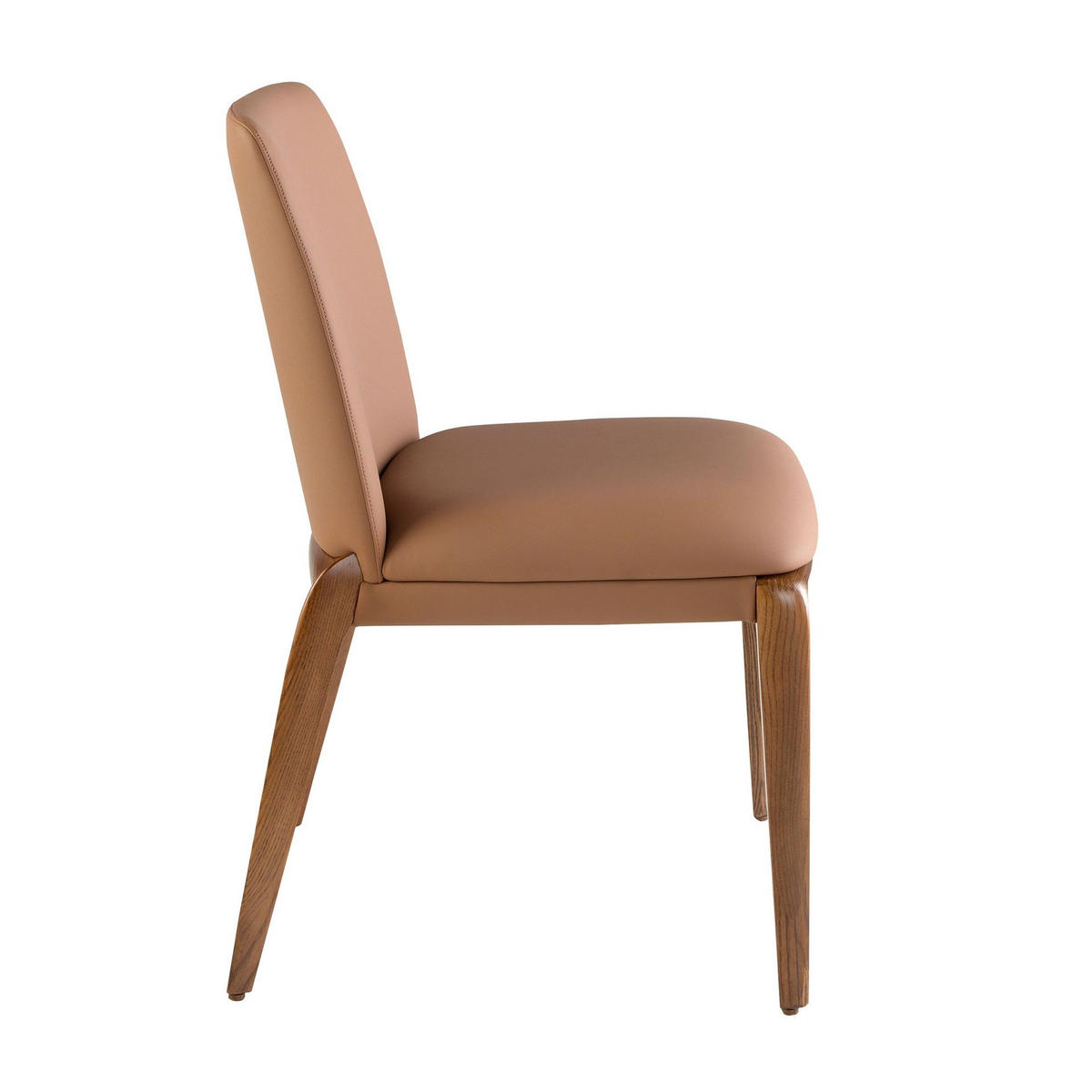 STUHL Stuhl aus braunem Öko-Leder 52/60/83 cm - Walnussfarben/Braun, Leder (52/83/60cm) - ANGEL CERDA