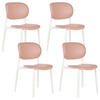 GARTENSTUHL 4er-Set Pastellrosa Musano - Pink/Weiß, Kunststoff (47/88/46cm) - Beliani