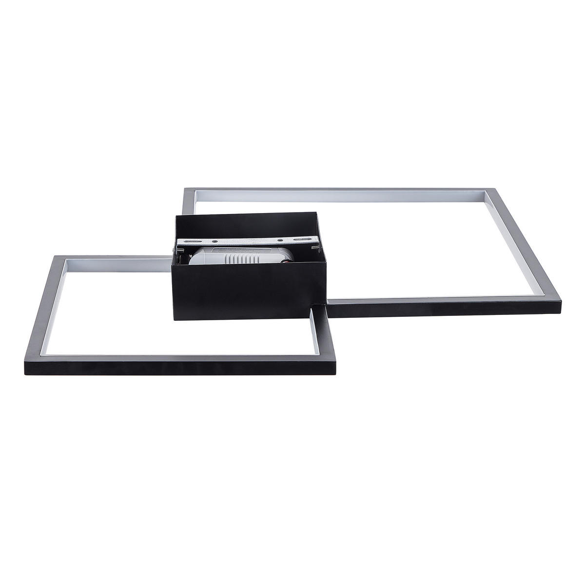 DECKENLEUCHTE Oksu 54/54/6 cm - Schwarz, Metall (54/54/6cm) - Beliani