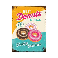 MAGNET 6/8 cm USA Donuts - Multicolor, Metall (6/8/0.1cm) - Nostalgic-Art