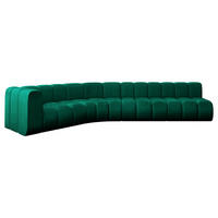ECKSOFA modulares Sofa Karex-L2 - 399x194x70 cm Grün - Dunkelgrün, Holzwerkstoff/Textil (399/194cm) - ALTDECOR