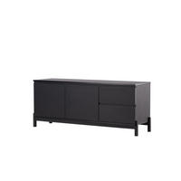 SIDEBOARD CORPUS Schwarz 138x40x56 cm - Schwarz, Holzwerkstoff (138/56/40cm) - FURNLUX